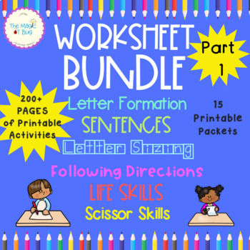 Preview of Worksheet Printable BUNDLE 1- HANDWRITING - Occupational Therapy