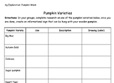 Worksheet: Pumpkin Varieties