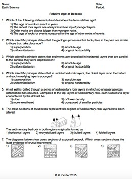 Relative Ages Of Rocks Worksheet Answers - Relative Dating Ws 16