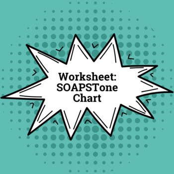 Preview of Worksheet: SOAPSTone [CCSS.ELA.W.5] (EDITABLE)