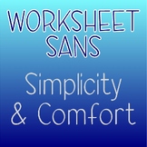 Worksheet Sans Font