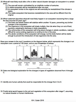 Worksheet  Secondary Ecological Succession *EDITABLE*  TpT