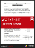 Worksheet - Separation Techniques for Separating Mixtures