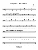 Worksheet - Solfege #15 - D Major Bass Clef