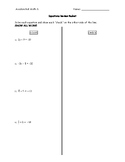 Worksheet - Solving Equations Study Guide/Review Packet