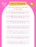 Worksheet Track names of days of the week