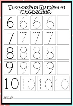 Worksheet Using Numbers for Kindergarten by PAGE 365 | TPT