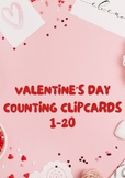 Worksheet Valentine's Day Counting Clipcards 1-20