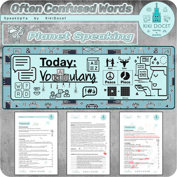 Preview of Worksheet - Vocab & Speaking: Often Confused Vocabulary; tons of fun activities!