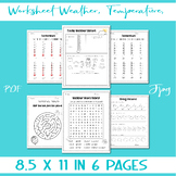 Worksheet Weather, Temperature For Kids