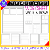 Worksheet Write & Draw Templates / Story Writing Lined Cli