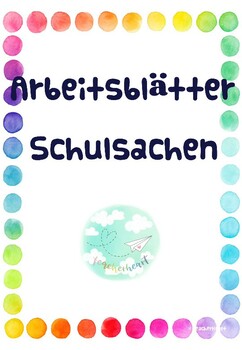 Preview of Worksheet bundle Schulsachen
