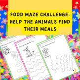 Food Maze Challenge Worksheet for kids