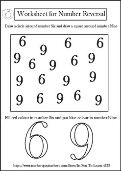 Preview of Worksheet for Number Reversal