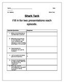 Worksheet for Shark Tank - Math and Finance