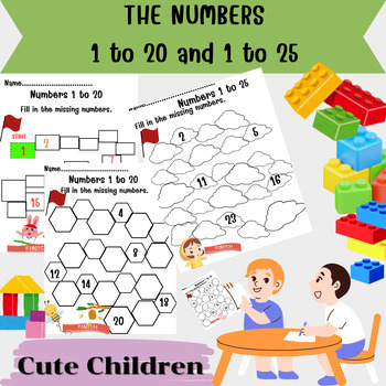 Preview of Number Sorting Worksheet Count 1 number at a time. Practice writing for children