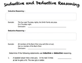 Worksheet on Inductive and Deductive Reasoning