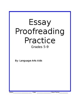 proofreading practice exercises with model answers and commentary
