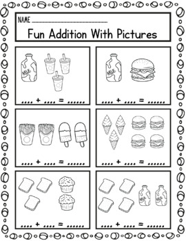 Worksheets -Addition With Pictures by Aart4ta - Studio | TPT