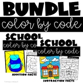 Worksheets Color by Number Addition and Subtraction Beginn