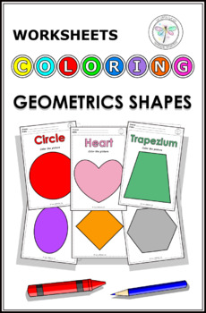 Preview of Worksheets Coloring Geometrics Forms Shapes Painting Decorate