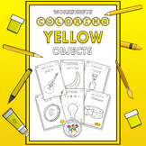 Worksheets Coloring Objects Yellow Things Color NO PREP