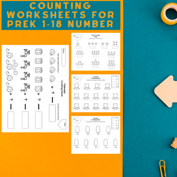 Preview of Worksheets Counting Activities 1st 2nd Grade Morning Work Practice