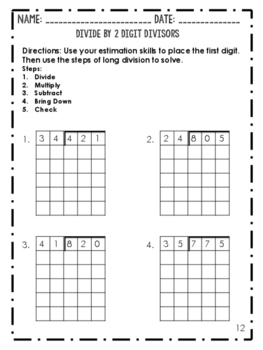 worksheets divide whole numbers grade 5 by harborview teacher