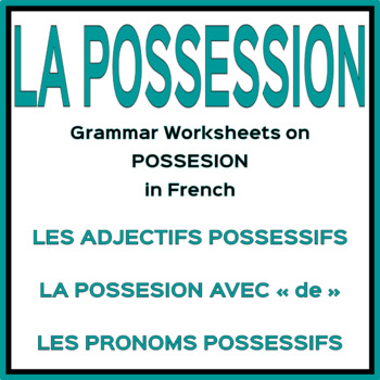 Preview of Worksheets - French Possessive Adjectives, Possessive Pronouns, Using "de"