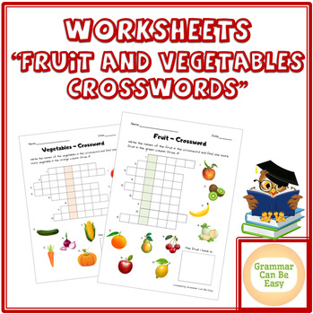 Worksheets Fruit and Vegetables Crosswords - Creative English Spelling ...