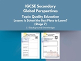 Worksheets; IGCSE Global Perspective; Alternative Educatio