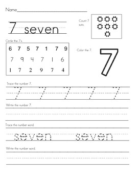 worksheets learning numbers 1 through 10 by cynthia payne