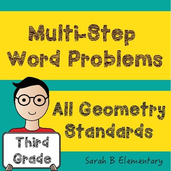 Preview of Multi-Step Word Problems (All 3rd Grade Geometry Standards)