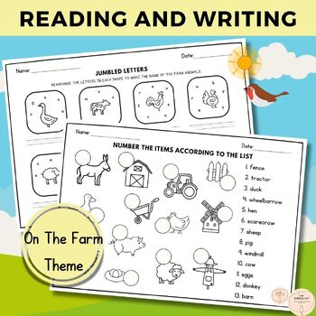 Preview of Worksheets for 1st Grade, Spelling, Writing, Vocabulary, Reading Printables,
