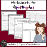 Worksheets for Apostrophes