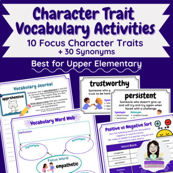 Preview of Worksheets for Character Traits