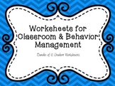 Worksheets for Classroom & Behavior Management