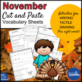 Worksheets for First Grade Writing November Thanksgiving