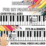 Worksheets for First Piano Lessons 75 pages + bonus poster