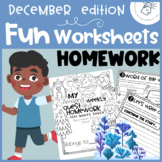 Worksheets for Fun - December Edition | Monthly Homework