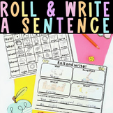 Sentence Writing Activity Sentence Structure Roll & Write 