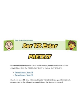 Worksheets for Ser vs Estar Series by Sr Jordan | TpT