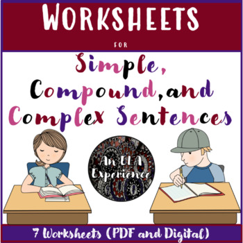 Preview of Worksheets for Simple, Compound, and Complex Sentences