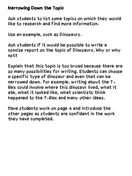 Worksheets for Teaching How to Write a Research Paper | TpT