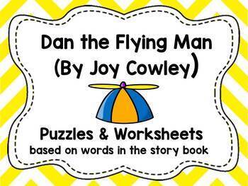 Preview of Worksheets for use with "Dan the Flying Man" Book