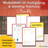 Worksheets on Multiplying and Dividing Fractions