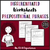Worksheets on Prepositional Phrases