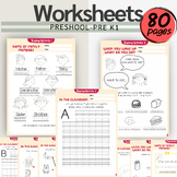 Worksheets set1 preschool~pre k1  80+ pages