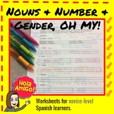 Worksheets to Practice Gender & Number: Simple Worksheets 