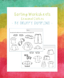 Worksheets with Seasonal Clothes